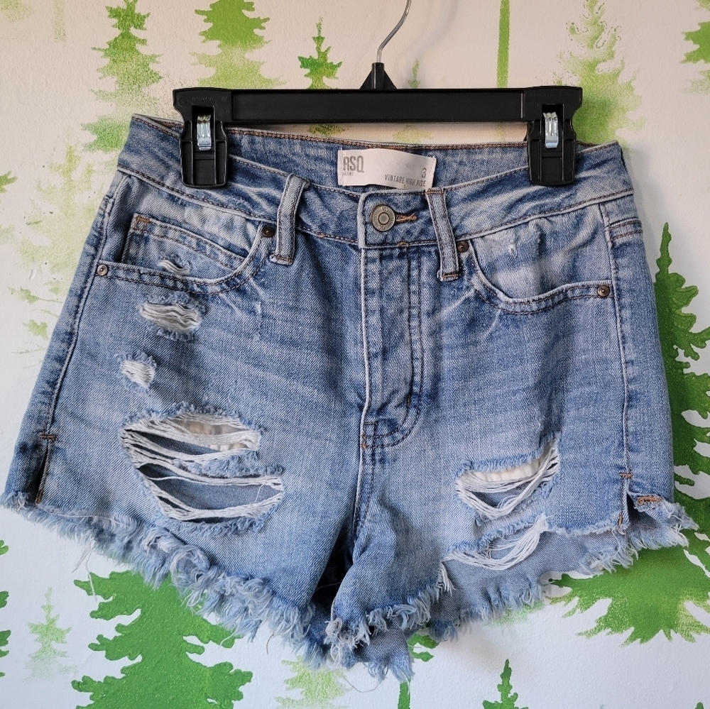 RSQ High Rise Denim Shorts.